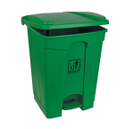 45 Litre Plastic Pedal Bin - Green