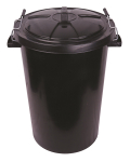 90 Litre Dustbin - Black
