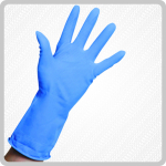 Rubber Gloves Medium Blue (1x12)