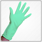 Rubber Gloves Medium Green (1 Pair)