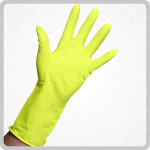 Rubber Gloves Medium Yellow (1x12)
