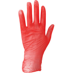 Red Vinyl Large P/Free Gloves 10x100