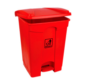 45 Litre Plastic Pedal Bin - Red