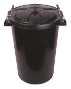 90 Litre Dustbin - Black
