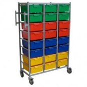 Karri-Cart Triple 24 Trays with Hanging Rail