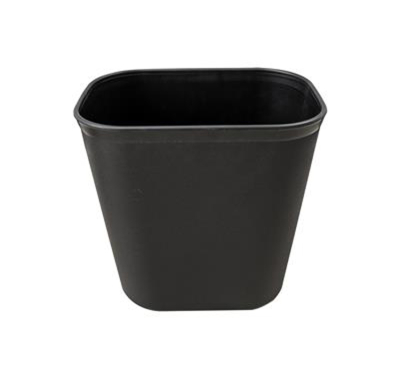 12 Litre Rectangular Plastic Waste Bin - Black 12 Litre Rectangular Plastic Waste Bin - Black