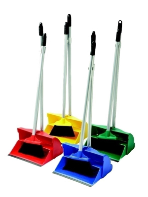 Long Handled Dustpan and Brush Set - Red