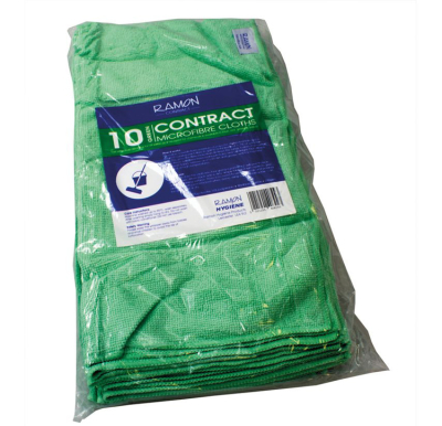 Microfibre Cloths - Green 1x10