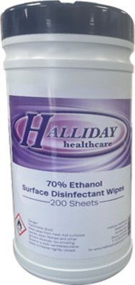 HHC 70% Alcohol Surface Wipes 20cmx20cm 1x200