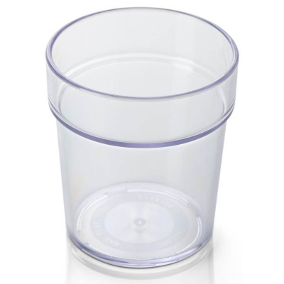 Plastic Beaker Clear Glass Style - 280ml