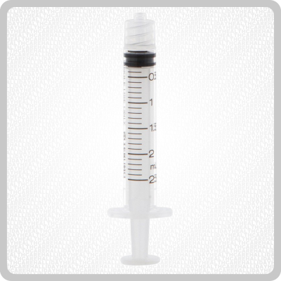 2.5ml Luer Lock Tip Syringes 1x100